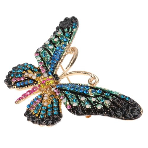 Holibanna Strass Schmetterling Brosche aus Legierung und Strass Filigrane Anstecknadel für Damen Modische Korsage Leichtes Langlebiges Accessoire für Kleider Taschen Schals und Festliche von Holibanna