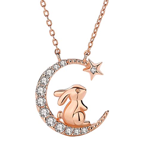 Holibanna Zarte Hasenkette Dekorative Strass Halskette Cartoon Anhänger Schmuck Für Verschiedene Anlässe von Holibanna