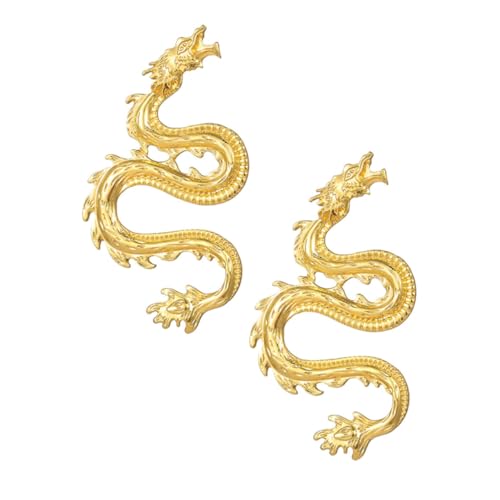 Holibanna Stylische Drachen ohrringe aus Goldenem Auffälliger Ohrschmuck mit Einzigartigem Design Modische Ohrstecker für Frauen und Mädchen für Partys und Festivals von Holibanna