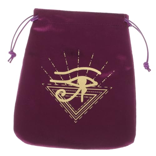 Holibanna Tarot Stofftasche Würfel Kordelzughalter Brillenetui Tarot-geldbörse Tarot-runentasche Schmuckbeutel Geschenkt Tarot-Taschen Mit Kordelzug Tarot-Halter Kristall Diamant Violett von Holibanna