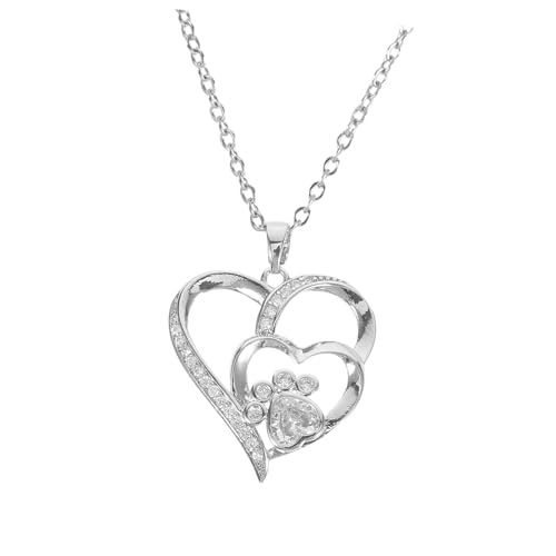 Holibanna Tierpfoten Halskette mit Herzanhänger Zarter Pfotenabdruck Edles Tierliebhaber Schmuckstück für Frauen Mütter Freundinnen Leicht Stilvoll Symbolische Erinnerung an Haustiere Holibanna Tierpfoten Halskette mit Herzanhänger Zarter Pfotenabdruck Edles Tierliebhaber Schmuckstück für Frauen Mütter Freundinnen Leicht Stilvoll Symbolische Erinnerung an Haustiere von Holibanna