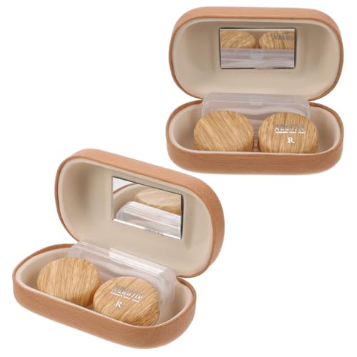 Holibanna Tragbare Kontaktlinsenbox 2 Stück Retro Linsenhalter Aus Transparentem Material Für Mädchen Multifunktionales Linsenetui Mit Stilvollem Design Für Reisen Und Aufbewahrung Von von Holibanna