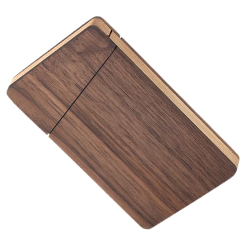 Holibanna Walnuss Holz Visitenkartenhalter Eleganter Praktischer Kartenetui Für Männer Schmal Und Tragbar Für Geschäftsreisende von Holibanna