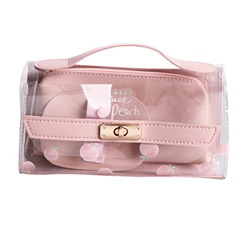 Holibanna Transparente Kosmetiktasche Kreative Große Stiftaufbewahrungstasche für Frauen Leicht Waschbar und Langlebig Schminkutensilien und Schreibwaren Rosa von Holibanna