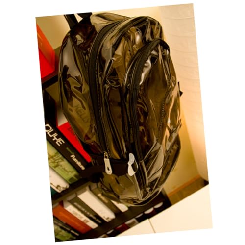Holibanna Transparenter Schulrucksack Für Mädchen Stilvoller Verstellbarer Daypack in Schwarz Geräumiger Stauraum Für Bücher Robuster Elegantes Design Für Schule Und von Holibanna