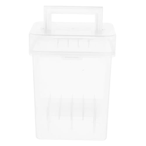 Holibanna Transparentes Marker Organizer etui mit Stabilem Sockel Großem Fassungsvermögen und Praktischem Tragegriff wasserdichte Aufbewahrungsbox für Marker Stifte Buntstifte für Künstler von Holibanna