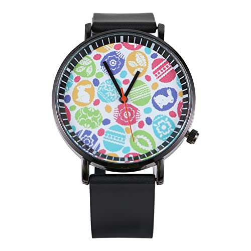 Holibanna Modische Quarz-Armbanduhr Mit Eier-Muster Lässige Uhr Für Herren Und Damen Individuell Verstellbares Armband Für Bequemen Sitz von Holibanna