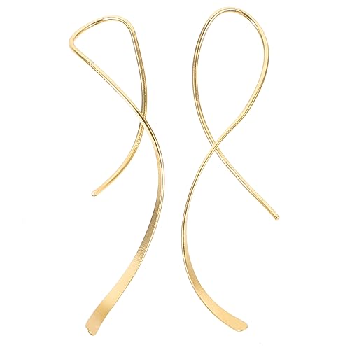 Holibanna Unregelmäßige Geometrische Ohrhänger Silber Leichte Bruchfeste Damen Ohrringe für Party Alltag und Besondere Anlässe Stilvolle Pendants zur Gesichtsformkorrektur von Holibanna