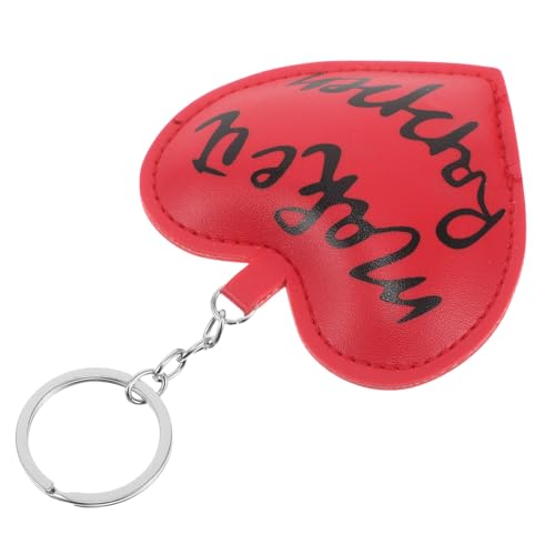 Holibanna Herz-taschenanhänger Aus Kunstleder Handtaschenanhänger Schlüsselanhänger Taschenanhänger Autoschlüsselhalter Zubehör Für Frauen Und Mädchen von Holibanna