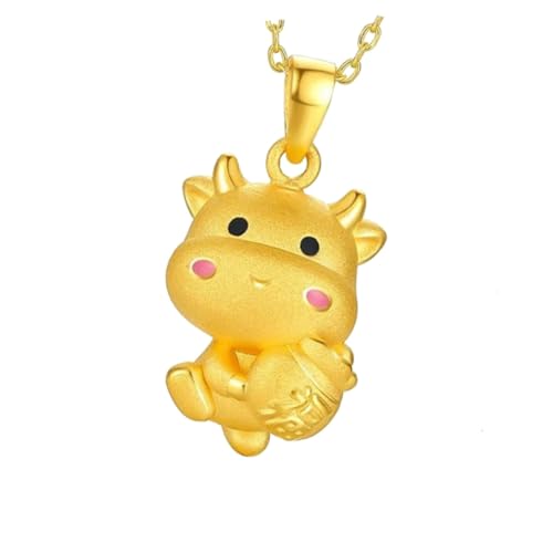 Holibanna Vergoldeter Cow Anhänger Schmuckverbinder DIY Basteln Charms für Damen und Mädchen Langlebiger Kupfer Schmuckanhänger für Halsketten und Bettelarmbänder von Holibanna