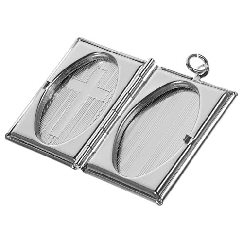 Holibanna Versatile DIY Locket Necklace für Frauen Männer Dekorativer Anhänger für Fotos im Kreuzdesign Langlebig für Besondere Anlässe von Holibanna