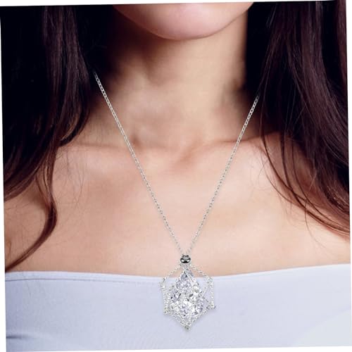 Holibanna Verstellbare Kristallanhänger Kette mit Metallkäfig für Damen Natürlicher Edelsteinhalter Schmuckseil DIY Halskettenhalter für Schmuckherstellung und von Holibanna