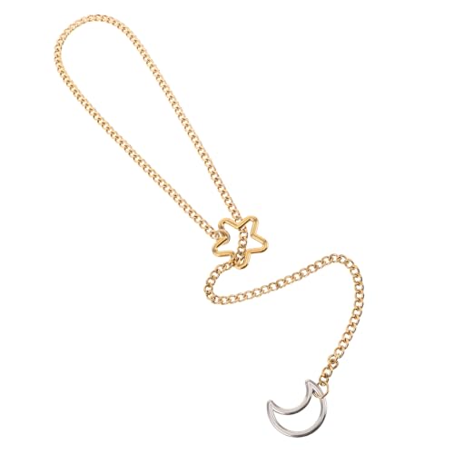 Holibanna Verstellbare Punk Gothic Y Kette mit Goldenem Mond und Stern Metallische Statement Halskette für Frauen und Mädchen Chunky Chain Design für Partys und Rock Auftritte Holibanna Verstellbare Punk Gothic Y Kette mit Goldenem Mond und Stern Metallische Statement Halskette für Frauen und Mädchen Chunky Chain Design für Partys und Rock Auftritte von Holibanna