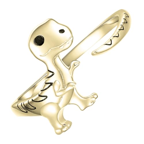 Holibanna Verstellbarer Dinosaurier ring Damen Schmuck Kreatives Design Offener Einstellbarer Ring Modisches Accessoire Für Alltag Kostüm Selfie von Holibanna
