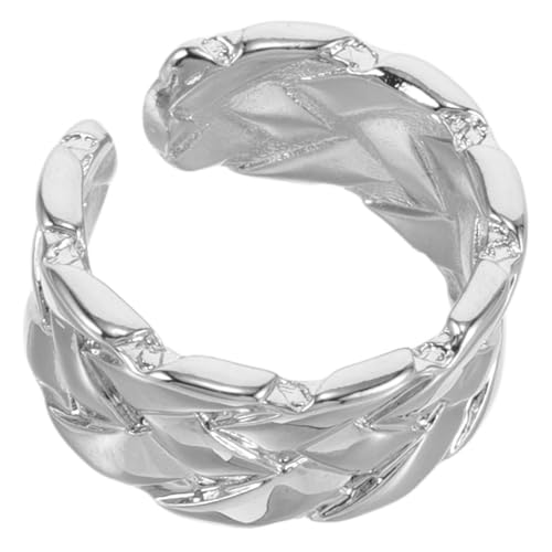 Holibanna Verstellbarer Offener Ring Kreativer Geflochtener Ring für Damen Herren Vielseitig Einsetzbar für Besondere Anlässe Elegantes Design für Finger von Holibanna