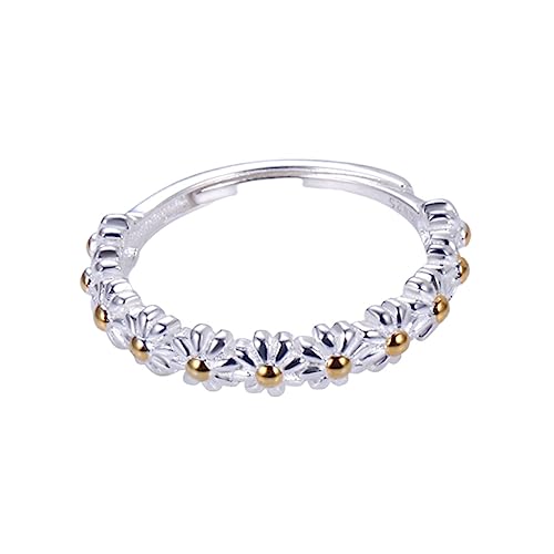 Holibanna Verstellbarer Silberring mit Geöffnetem für Damen Eleganter Schmuck für Valentinstag Geburtstage und Besondere Anlässe von Holibanna