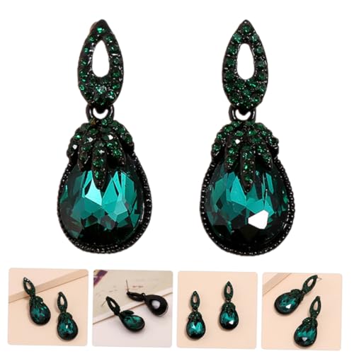Holibanna Vintage Boho Ohrringe Damen Leichte Hängende Tropfenohrringe mit Grünem Dangle Ohrringe für Frauen Eleganter Ohrschmuck für Alltag und von Holibanna