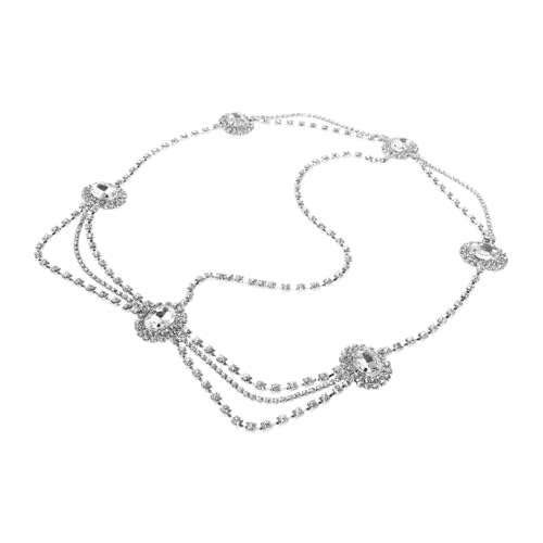 Holibanna Vintage Braut Stirnband mit Funkelnden Strasssteinen Leichte Komfortable Kopfbedeckung mit Fließenden Quasten Elegantes Haarschmuck Accessoire für Hochzeit und Traditionelle von Holibanna