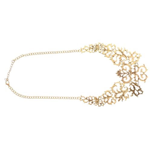Holibanna Vintage Clavicle Halskette Damen Kurz Stil Hollow Out Design Goldfarbene Halskette Schmuck für Party Hochzeit Alltag von Holibanna