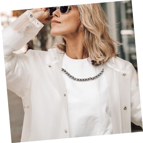 Holibanna Vintage Damen Halskette mit Perlenkette Leichtes Ccb Material Eleganter Bead String Schmuck für Frauen und Mädchen Modischer Retro Halsschmuck Zarter Hautfreundlicher Look von Holibanna