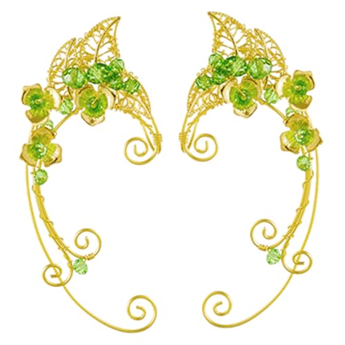 Holibanna Vintage Grüne Ohrclips für Damen Handgefertigte Elfische Ohrmanschetten Piercingfreie Modische Ohrclips Stilvolle Geschenkidee für Festivals Partys und Hochzeiten Holibanna Vintage Grüne Ohrclips für Damen Handgefertigte Elfische Ohrmanschetten Piercingfreie Modische Ohrclips Stilvolle Geschenkidee für Festivals Partys und Hochzeiten von Holibanna