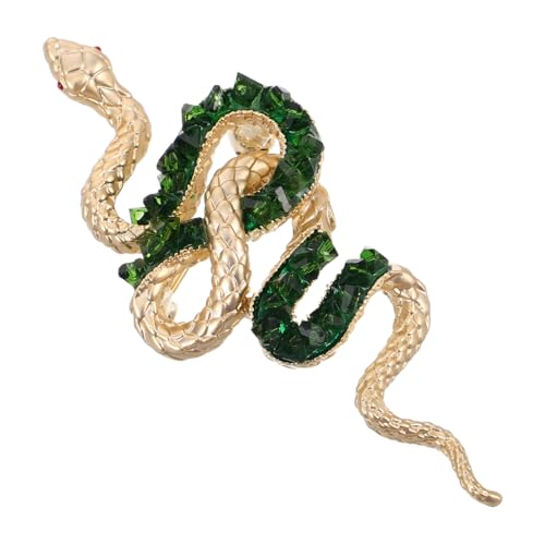 Holibanna Vintage Schlangenbrosche Metall Anstecknadel für Damen und Herren Stilvolle Grüne Snake Pin Vielseitiges Schmuckaccessoire für Kleidung und Sweater Symbolisches Glückszeichen von Holibanna