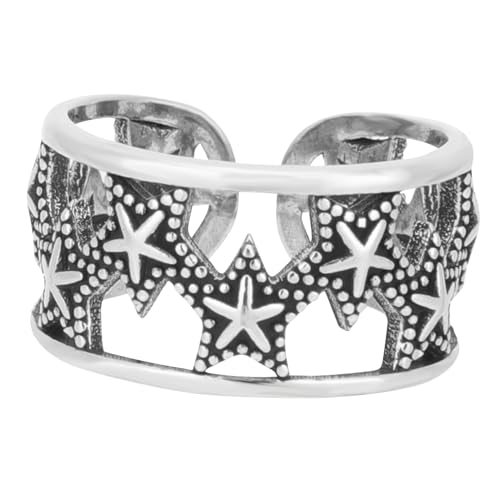 Holibanna Vintage Sternring Damen Eleganter Verstellbarer Schmuck Nostalgischem Design für Alltag Partys und Besondere Anlässe Hautfreundlich und Langlebig von Holibanna