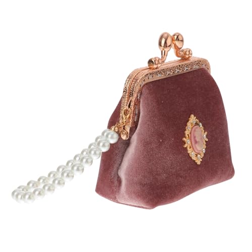 Holibanna Damens Brieftasche Rot Vintage Stil Münzbeutel Klein Tragbar Geldbeutel Für Frauen Wechseltasche Verarbeitung Leicht Zu Tragen Für Münzen Kleingeld Gefalt von Holibanna