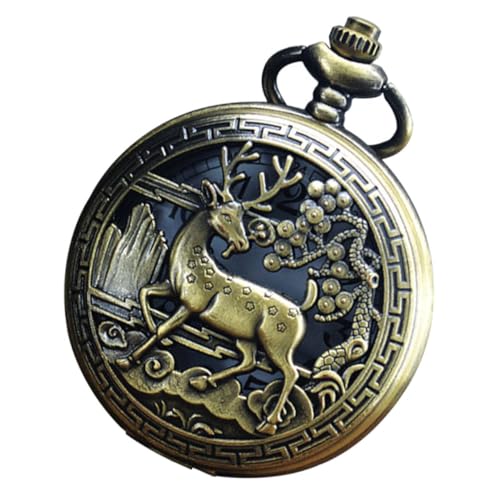 Holibanna Vintage Taschenuhr, Retro-Quarz-taschenuhr, Antike Taschenuhr Mit Klappdeckel von Holibanna