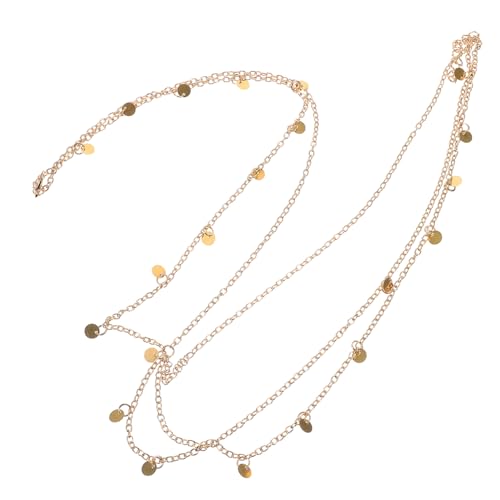 Holibanna Vintage-haar-accessoires-kette Silber Elegant Seide Modisch Band Haarschmuck Zur Hochzeit Kopfbedeckung Party Kopfkette Für Damen Im Trend Brautjungfer Gast Golden Zinklegierung von Holibanna