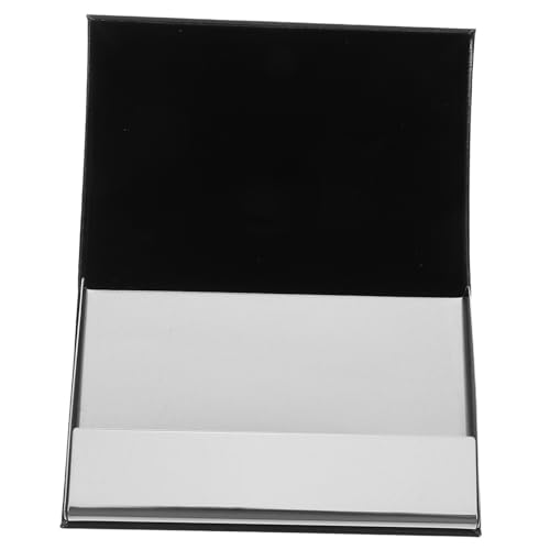 Holibanna Pu Business Card Holder Elegantes Visitenkartenetui Aus Pu Geschwungener Metallstruktur Für Networking-Events Schwarze Farbe Für Männer Und Frauen Kompakte von Holibanna