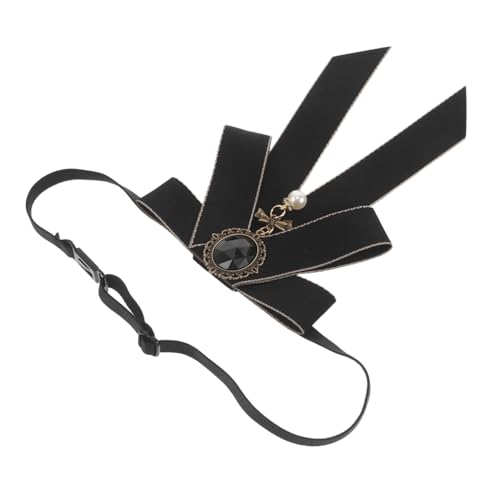 Holibanna Krawatte Für Mit Rhinestone Und Perlen Vorgebundene Schleife Im Englischen Stil Für Schuluniformen Und Festliche Anlässe Verstellbar Und von Holibanna