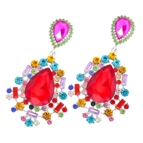 Holibanna Wasserfall Tropfen Ohrringe mit Funkelnden Strasssteinen Modische Statement accessoires für Frauen Glänzende Bling Ohrhänger für Partys und Besondere Anlässe von Holibanna