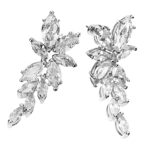 Holibanna Wasserfall Zirkonia Tropfen Ohrringe Damen Hängend Funkelnd Schmuck Strasssteine Braut Ohrhänger Geschenk von Holibanna