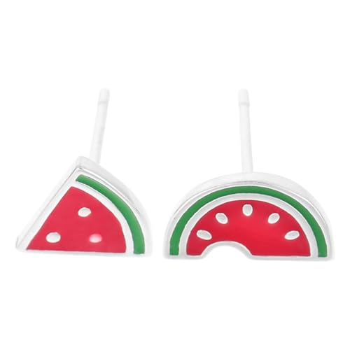 Holibanna Wassermelonen Ohrstecker Aus Silber Süße Sommerfrucht Ohrringe Für Damen Einzigartiges Design Für Partys Und Alltagsmode von Holibanna