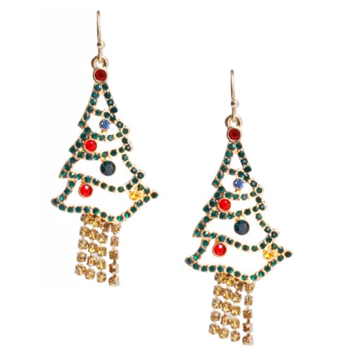 Holibanna Weihnachtliche Alloy Ohrhänger Damen Kreativer Weihnachtsbaum Anhänger Party Ear Drop Langlebige Festival Schmuckaccessoires für Festliche Anlässe von Holibanna
