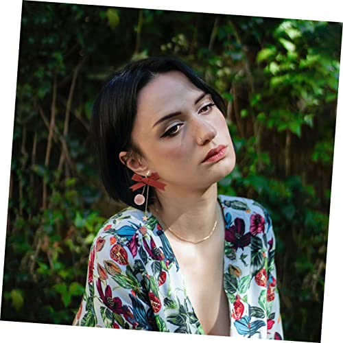 Holibanna Weihnachtliche Ohrringe Damen Silber Nadel Reh Design Lange Quasten Asymmetrisch Festlicher Ohrschmuck von Holibanna