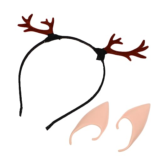Holibanna 1satz Weihnachts-cosplay Haarreif Mit Elfenohren Und Antler-haarband Party-dekoration Für Halloween Weihnachten Und Cosplay-veranstaltungen von Holibanna