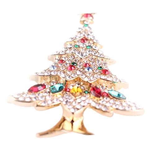 Holibanna Weihnachtsbaum Brosche Damen Strass Anstecknadel Funkelndes Design Robuste Pin Für Kleidung Party Schmuck Accessoire von Holibanna