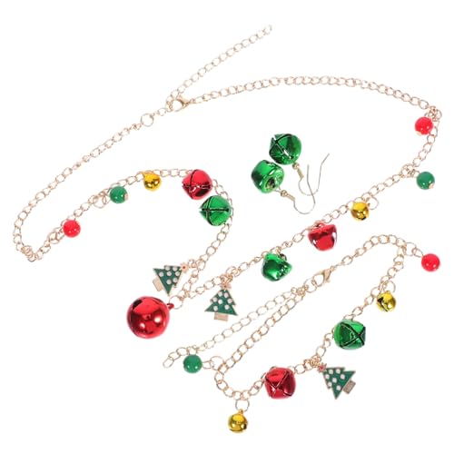 Holibanna Weihnachtsschmuck Set Damen mit Farbkontrast Glocken Anhänger Leichtes Armband Halskette Ohrringe für Festliche Weihnachtsfeiern Geschenk Holibanna Weihnachtsschmuck Set Damen mit Farbkontrast Glocken Anhänger Leichtes Armband Halskette Ohrringe für Festliche Weihnachtsfeiern Geschenk von Holibanna