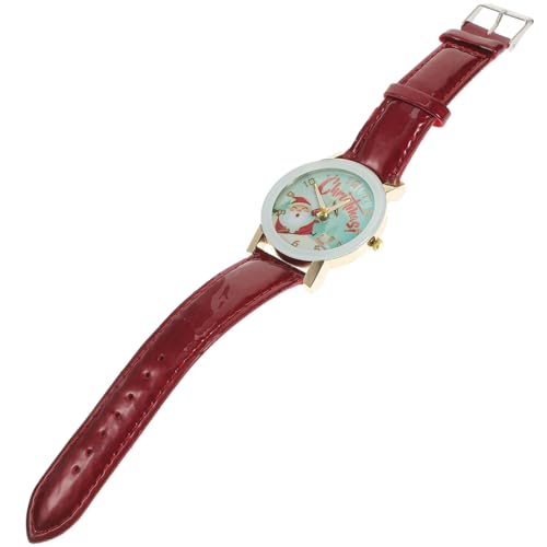 Holibanna Weihnachtsuhr mit Weihnachtsmann Muster Armbanduhr mit Strass für Frauen für Weihnachten Neujahr und Festliche Anlässe von Holibanna