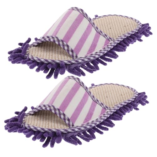 Holibanna Wiederverwendbare Waschbare Mop Slippers aus Weichem Chenille Vielseitige Reinigungspantoffeln für Haushalt Büro und Hotel Abnehmbare Komfortable Bodenwischer Hausschuhe in von Holibanna