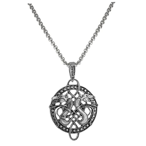 Holibanna Wikingerkette Männer Vintage Drachen Anhänger Halskette Herren Clavicle Chain Punk Schmuck für Party Bar Tanz Ktv Langlebig Modisch von Holibanna