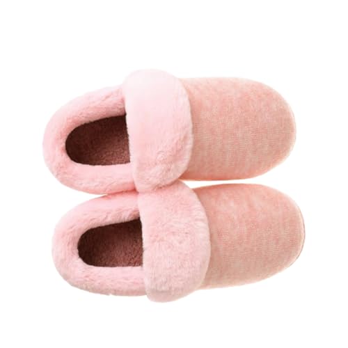 Holibanna Winter Hausschuhe Damen Plüsch Gefüttert Rutschfest Dicke Sohle Indoor Hausschlappen Warm Für Schlafzimmer Wohnzimmer Freizeit Rosa von Holibanna