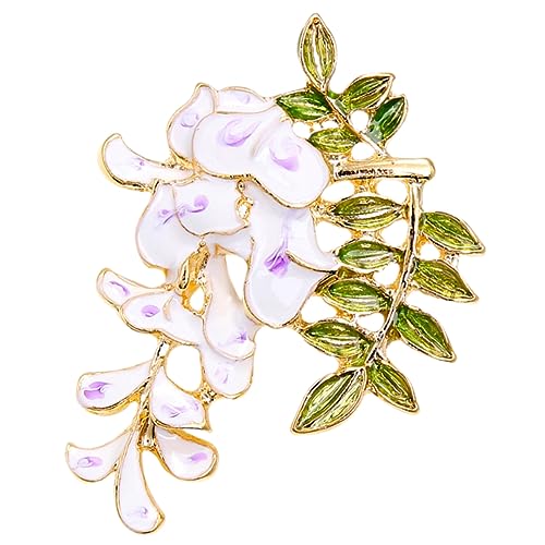 Holibanna Wisteria-brosche Korsagen Für Den Abschlussball Mama Präsentiert Trendige Accessoires Schalnadel Hutbrosche Abschlussball Geschenke Blumen Legierung Braut Kleidung von Holibanna