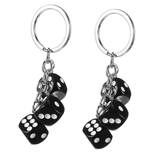 Holibanna 2stücke Würfel-schlüsselanhänger Für Taschen Kreative Schlüsselanhänger Mit Charm Metall- Für Rucksäcke Und Schlüsselbunde von Holibanna