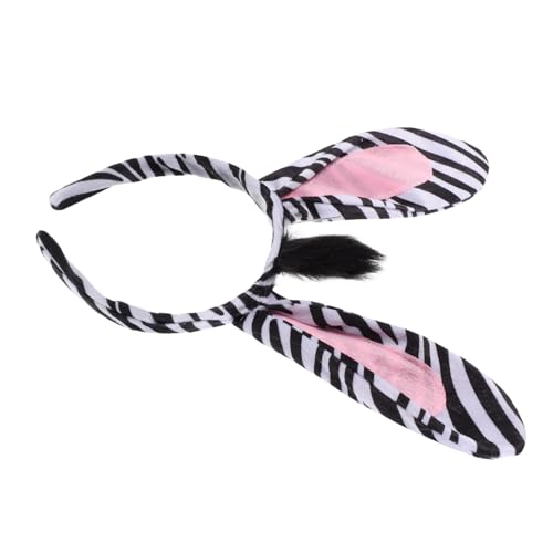 Holibanna Zebra Ohren Haarreif Kostüm Stirnband Bequemes Cosplay Accessoire für Frauen Mädchen Festliches Tier Stirnband für Karneval Party Maskerade und Fotomomente von Holibanna