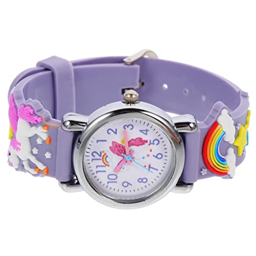 Holibanna Zeichentrickuhr für Kinder Studentenarmbanduhr Geschenke für Mädchen Kinderuhr Kinder-Cartoon-Uhr Einhorn-Designuhr Anschauen Dekorationen Gurt Schüler schmücken Kieselgel von Holibanna