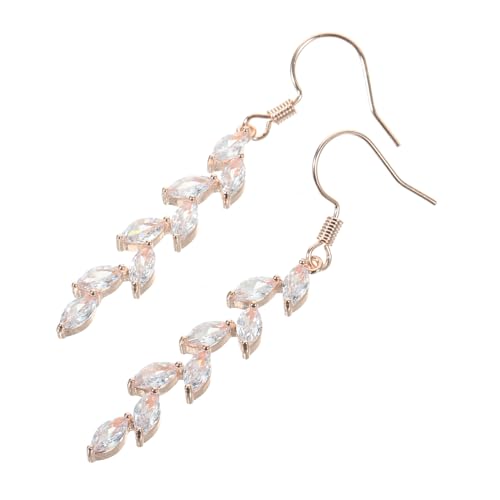 Holibanna Zirkonia Braut Ohrringe mit Quasten Damen Ohrringe aus Kupfer Langlebig und Modisch für Hochzeit Party und Alltag Stilvolle Geschenkidee für Frauen von Holibanna