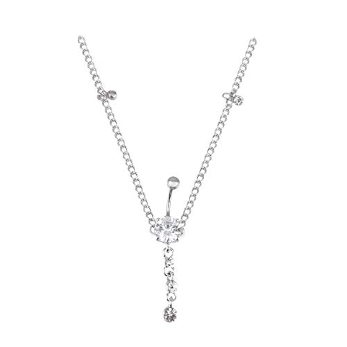 Holibanna bauchkette strass taille kette körper kette kristall tropfen anhänger nabel piercing körperschmuck für dame mädchen frauen von Holibanna